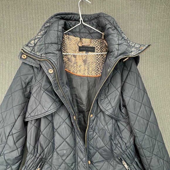 Steve Madden Womens Quilted Jacket M Black Nylon Polyester - Picture 9 of 11